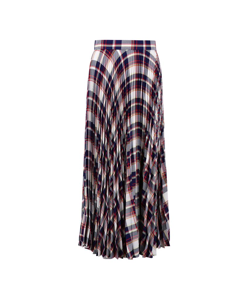 BROOKS BROTHERS Check Pleated Skirt (Multi) (Bbkzwm68317Es)