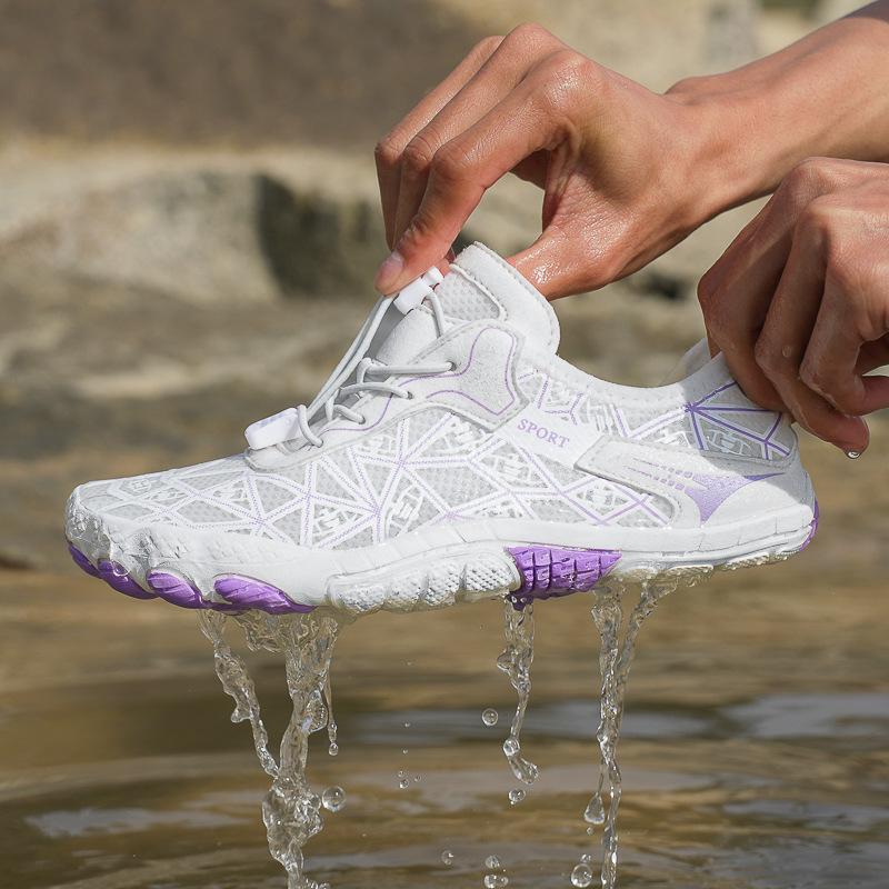 

Уличная обувь для ходьбы по воде босиком, пляжная обувь, обувь для ручьев, мужская и женская, нескользящая, для рыбалки, плавания, быстросохнущая, обувь для хайкинга 47 белый