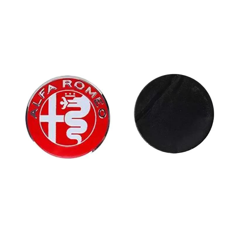 Per Alfa Romeo Adesivo Emblema Volante Auto 40mm Manopola Console Centrale Badge per Alfa Romeo Giulietta Mito Giulia Stelvio Br