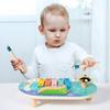 Montessori Wooden Musical Instrument Toys Set Multicolor Xylophone For Baby Kids Puzzles Wooden Mallet Early Learning Games