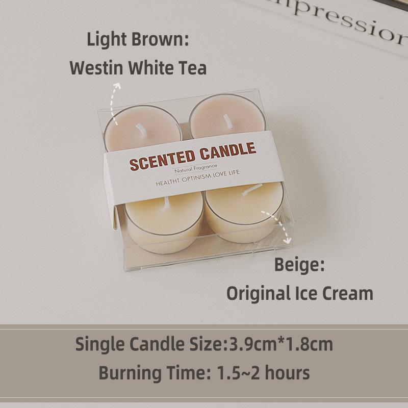 

4 шт./комплект, натуральный пчелиный воск, соевый воск, ароматические свечи, ароматерапия, чайные свечи, свадебный декор для дома, бара, отеля, ароматическая свеча