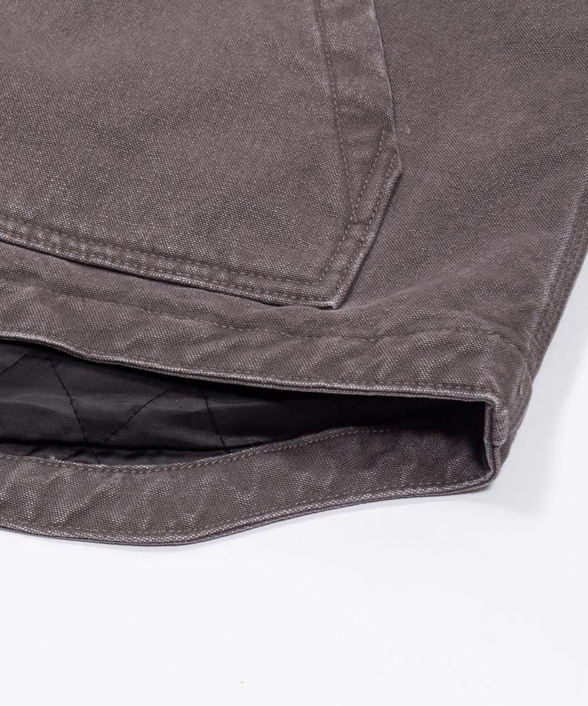 Gamma Gallery 13.5Oz Vintage Washed Padded Vest Jacket [Quilted Lining] - Charcoal