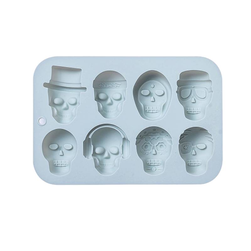Skeleton Silicone Skull Mold  Ice Cubes Festival Biscuit Chocolate Baking Cake