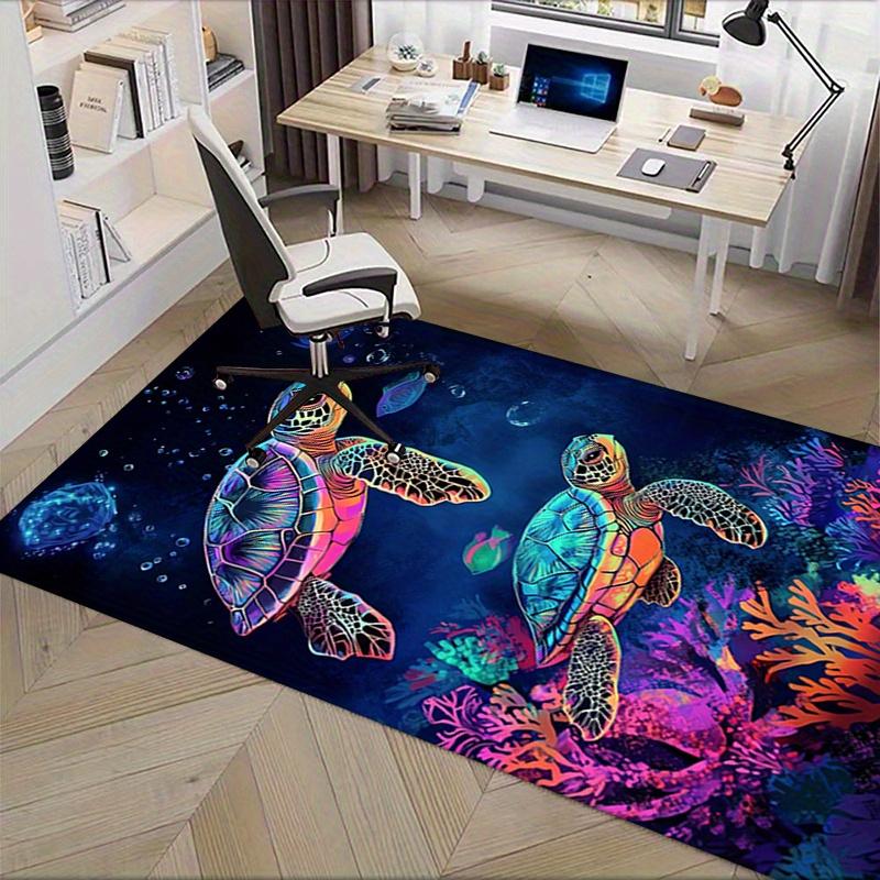 1 Stück Meeresschildkröten,Korallenriff,Unterwasserwelt Büro Teppich Weiches Polyester Eingangsteppich Waschbar Nein