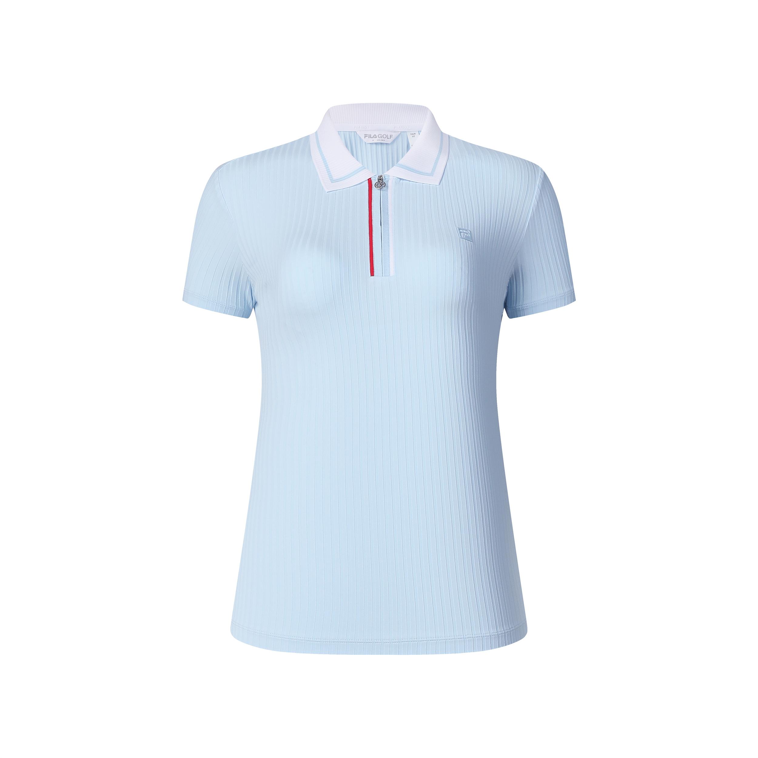 

New FILA Polo Shirts Women s Light Sky Blue A11W425138FLB 160/80A/S
