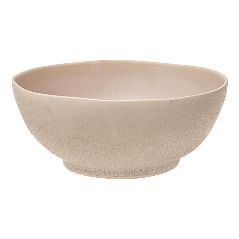 Matte Ceramic Salad Bowl Household Beautiful Rice Bowl Tableware Round Vegetable Bowl Restaurant Hotel Noodle Bowl