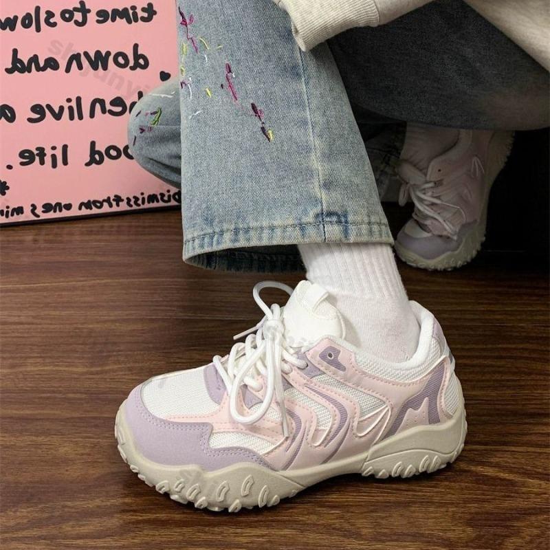 Breathable Women's Vulcanized Shoes Autumn New Soft Sole Comfort Casual Sneakers Outdoor Non Slip Height Increase Running Shoes