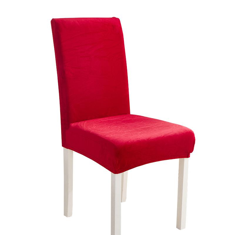 Silver Fox Velvet Chair Cover Elastic Solid Color One-piece Chair Cover Office Hotel Restaurant Household Chair Cover