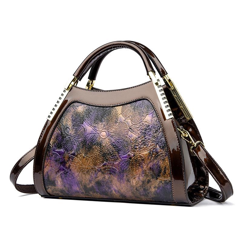 

Сумка в стиле легкой роскоши, простая и элегантная, нишевая текстура, тиснение, сумка кроссбоди, многокарманная сумка на плечо, женская сумка фиолетовый