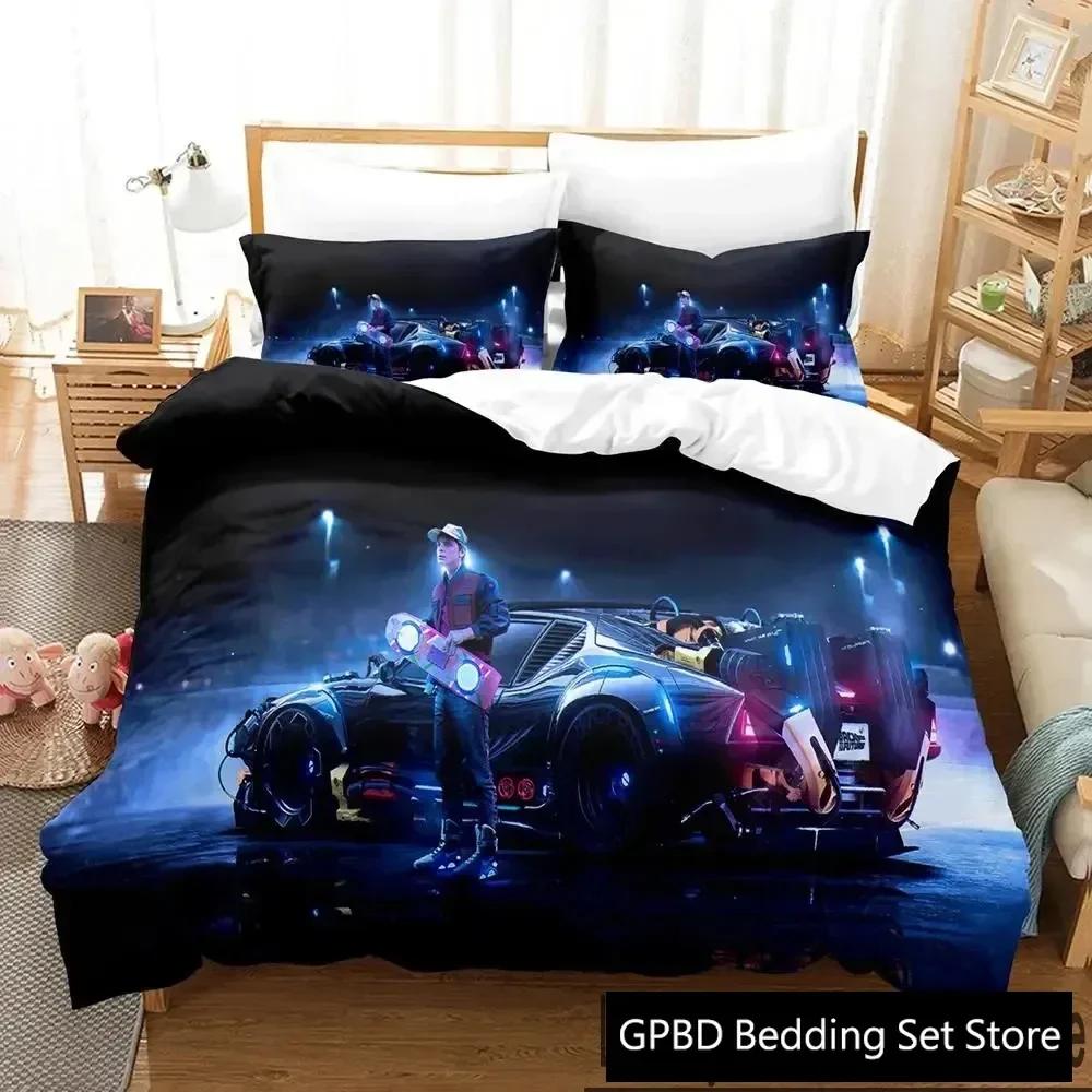 3D Print Back To The Future Bedding Set Double Twin King Duvet Cover Comforter Pillowcase Boys Girls Adults Bedroom