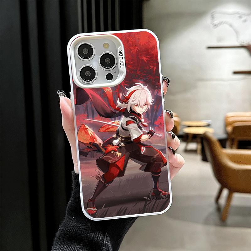 Genshin Impact Kazuha Weiche Handyhülle für iPhone 15 16 17 Pro Max 17Air 16E 14 Plus 13 12 Mini Stoßfeste Hülle Rückschale
