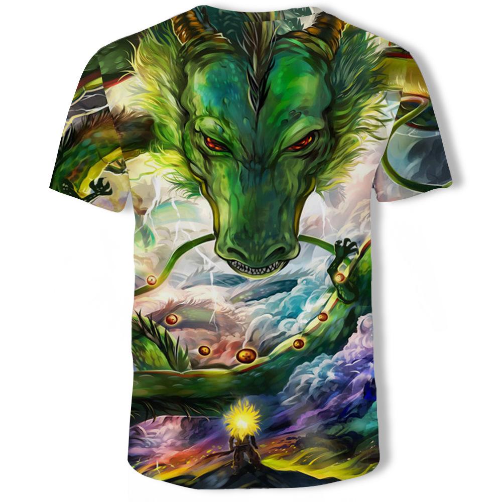 Men's T-shirt God Beast 3D Digital Printed Round Neck Short Sleeve Fashion Top T-shirt