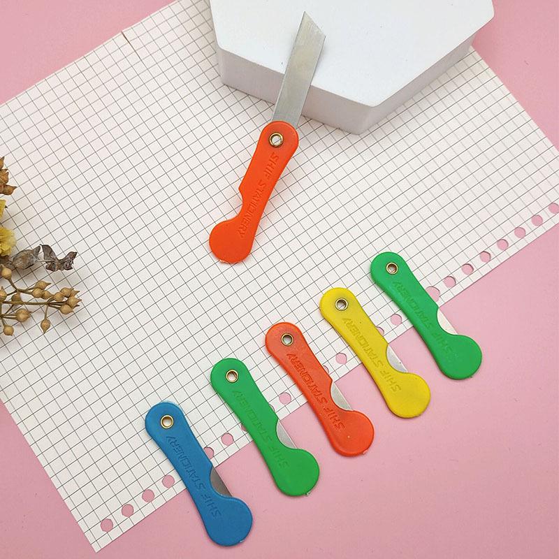 Compact Folding Colored Utility Knife Sharpener for Students
