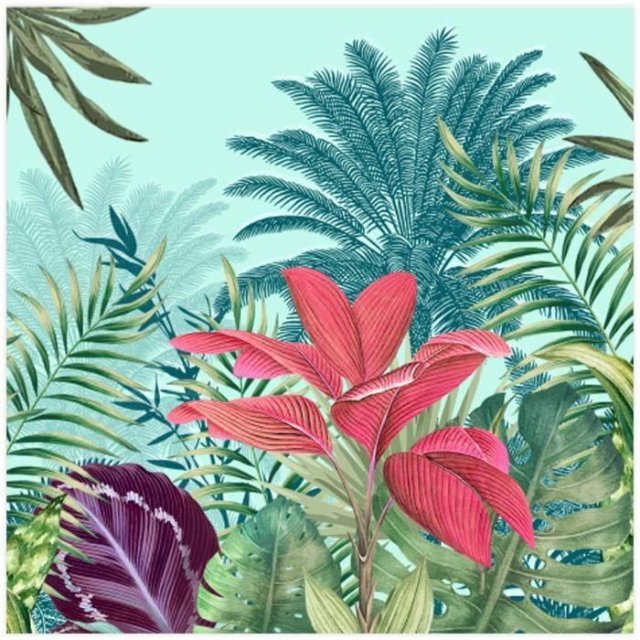 Serviettes en papier - Flore sauvage - Lot de 20 - 33 x 33 cm - Pratiques pour table et pique-nique