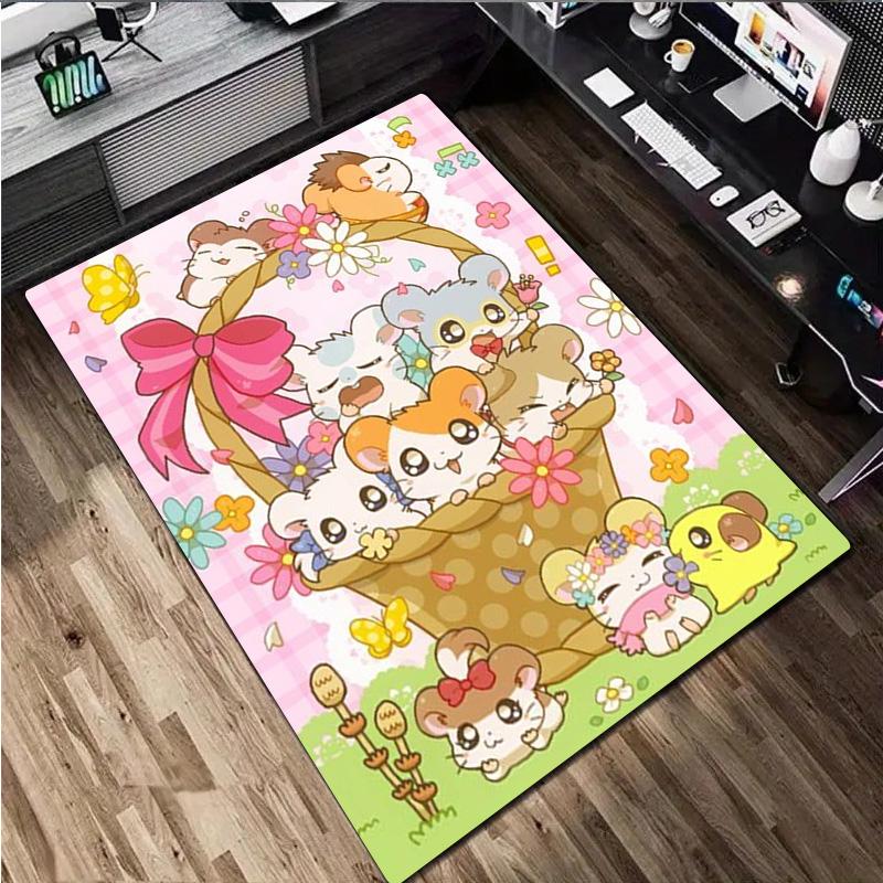 Hamtaro Print Rug - home decoration Carpet For Living Room Bedroom Flooring Computer Chair Area Rug