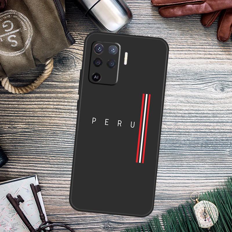 Peru Flag For OPPO A15 A16 A17 A76 A96 A77 A52 A72 A5 A9 A79 A58 A78 A98 A94 A74 A57S A54S A53S Case