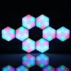Neoglint 12PCS BT Connected RGB Hexagon Light Ambient Lamp Wall Decorative Lighting with Controller Supported Phones