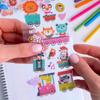 6/12/24 Pezzi Adesivi 3D a Bolle Stile Animale Cartone Animato Adesivi Giocattolo per Bambini Riutilizzabili per Regalo di Compleanno Natale Capodanno per Bambini TMZ