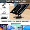 Support de Tablette Pliable, Support Rotatif 360° pour iPad-Samsung Tab-Redmi Pad, Anti-Dérapant Réglable Métal Noir
