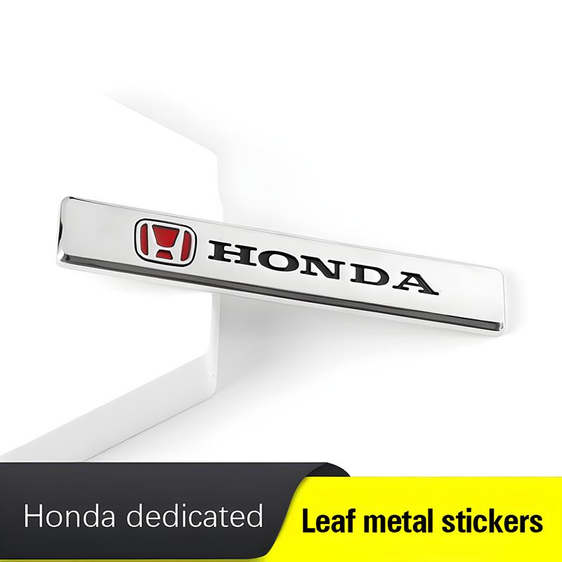 Hbdf4 Car Leaf Metal Stickers Auto Decoration Accessories For Honda Civic Accord Fit Jazz Pilot CRV Odyssey Passport City Shuttle HRV