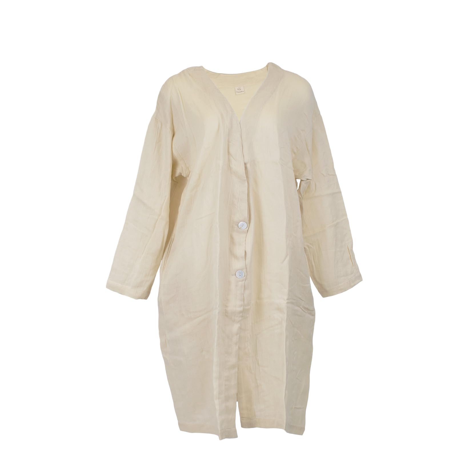 

Friends Hill Double Gauze Long 95cm Length Cardigan, Beige,