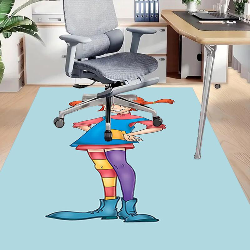 1PC Pippi Longstocking Extra Large Non Slip Floor Carpet, Office, Family, Bedroom, Studio Large Area Rug Indoor Rugs
