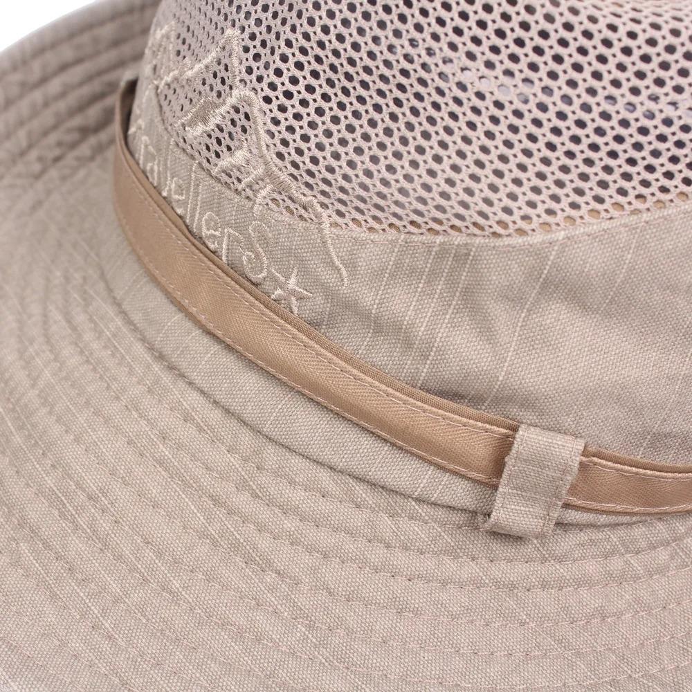 Mesh Sun Cap Cotton Fishing Hat New Panama Cap  Women Men