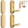 2Pcs Foldable Wall Hooks, Zinc Alloy Folding Hook Silver, Heavy Duty Folding Coat Hooks Wall Mounted for Hanging Coat Towels Bags Keys (Silver, 2