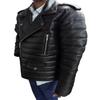 Noora Men'S Genuine Lambsk Black Leather Quilted Style Puffer Jacket | Men's Black Real Leather Quilted Slim Fit Motorcycle Jacket Gift For Him