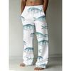 Men's 3D Simple Pattern Printed Baggy Casual Trousers,  Elastic Drawstring Waist with Pockets, for Spring Summer Home Outdoor Vacation