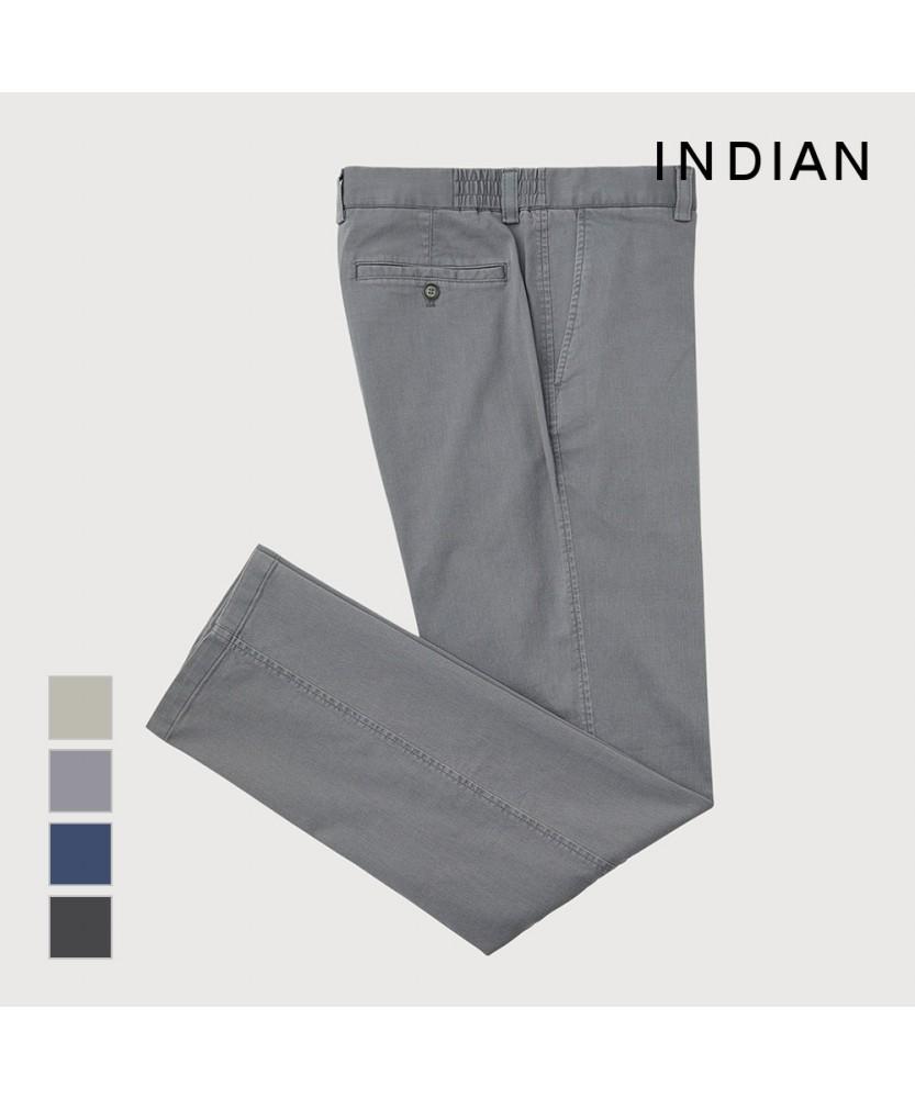 INDIAN Cotton Washed Slim Elastic Waist Pants_Mivdl4S1361 (B Type)