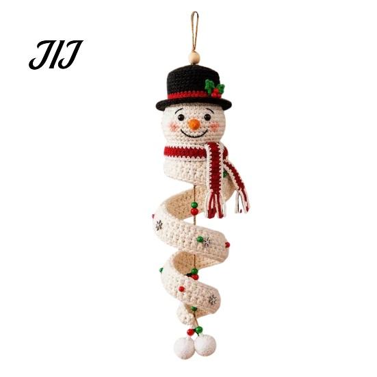 Christmas Stocking Fillers for Crafters Spiral Crochet Kit, DIY Snowman Santa Craft Festive Decoration Making Kit Handmade Hanging Ornament