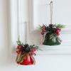 Wrought Iron Christmas Bell Light Wall Hanging Door Hanging Red Fruit Christmas Tree Hanging Decoration Ornaments