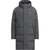Men's Long Length Hooded Down Parka With Logo Detail Black KQ5516