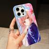 Angel Mahiru Shina Phone Case for iPhone 17 16 15 14 13 12 11 Air Pro Max Plus Jelly Double layer Light Blue Cover