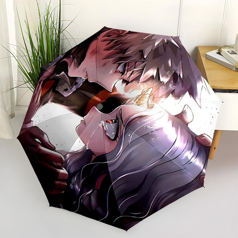 

1pc Kaguya Luna & Hashirama Senju Outdoor Umbrella - Automatic Opening/Closing, Portable 3-Fold Design with Iron Frame - Perfect Gift for Fans, Travel