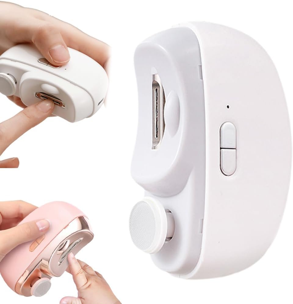 2 IN 1Electric Nail Clipper Automatic Nail Care Kit Manicure Nail Trimmer For Adult Baby Finger Toe Scissors Pedicure Thick Nails Cutter Sharpener