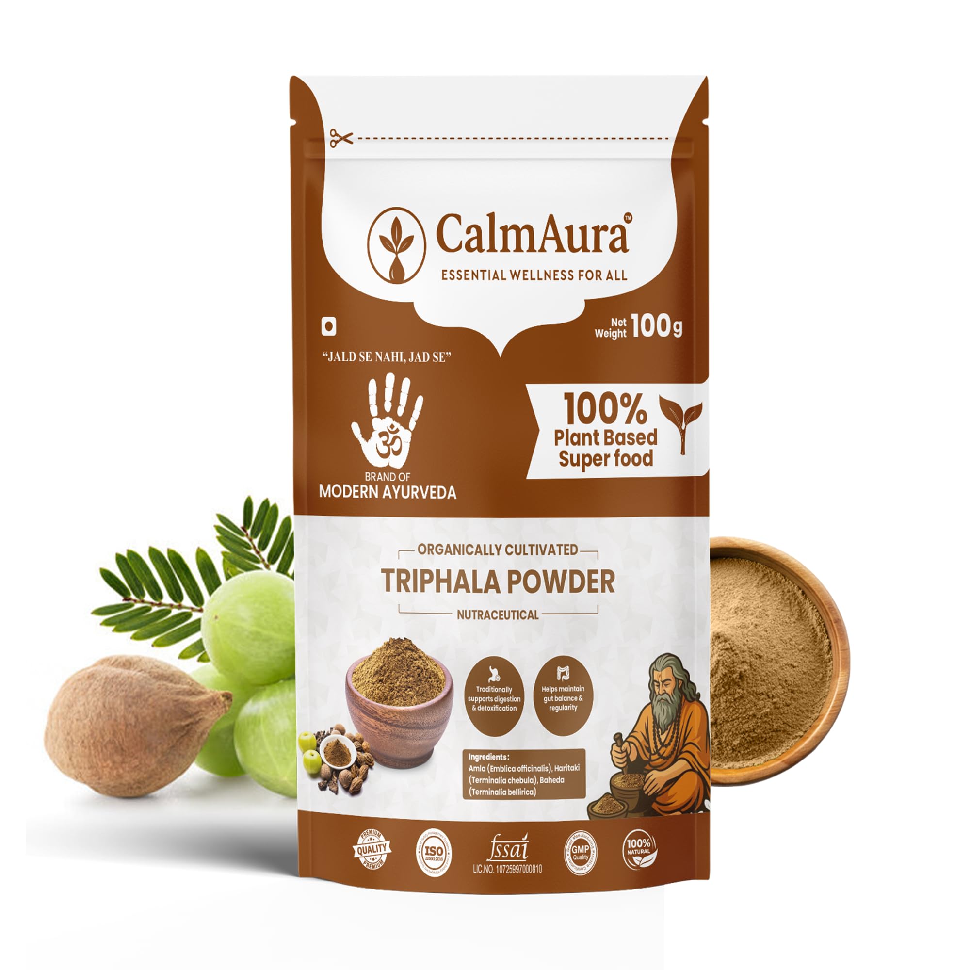 Triphala Powder Ayurvedic Digestive Detox Colon Cleanse For Constipation Gut Health Immunity With Amla Haritaki Baheda 1