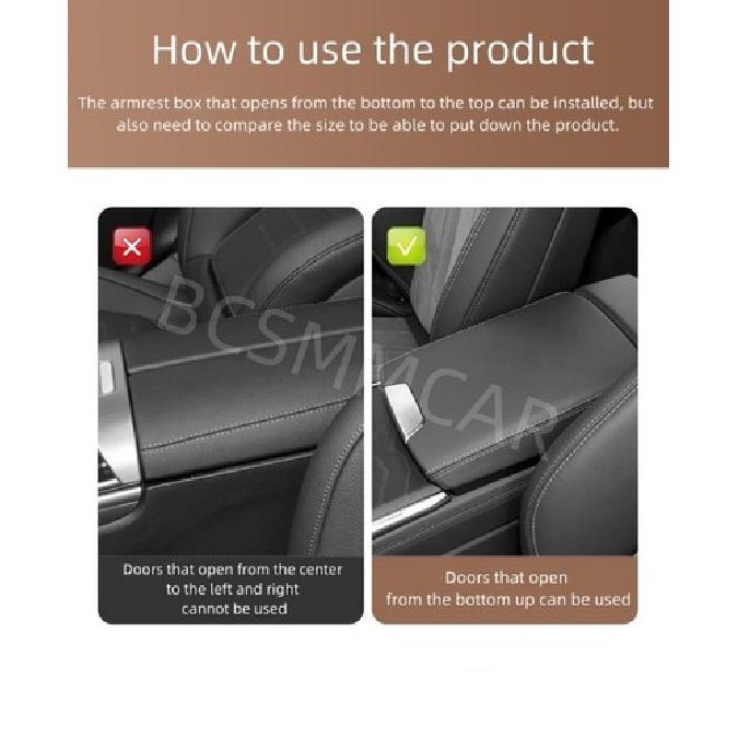 PU Leather Car Armrest Pad Cover Center Console Seat Box Cushion Mat Protector