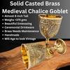 Chalice Medieval Goblet Brass 15.24 Cm Royal Wine Glass Cups Renaissance Gifts Wedding Anniversary  Drinkware Pack of 2pc