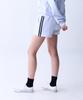 CRUSHST Slim Striped Sweat Shorts Melange White