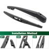 Wiper 12" Rear Wiper Blade & Arm Set Kit For Mitsubishi Pajero Shogun Montero V80 2007-2021 Windshield Windscreen Window