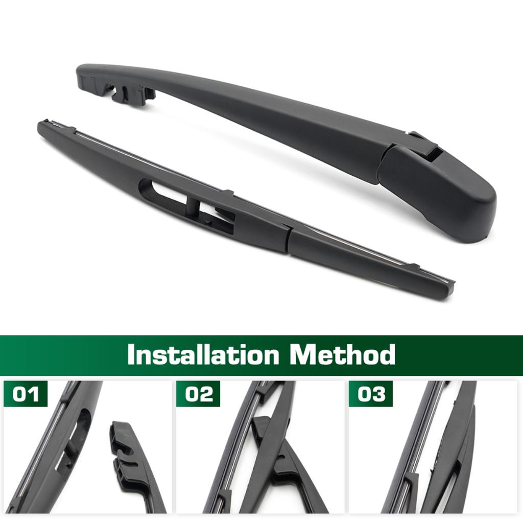 Wiper 12" Rear Wiper Blade & Arm Set Kit For Mitsubishi Pajero Shogun Montero V80 2007-2021 Windshield Windscreen Window