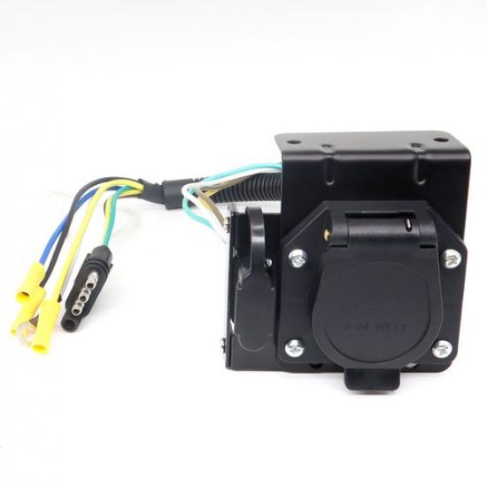 4-Way to 7Way RV Blade 4-Way Flat Female Tow Trailer Towing Connector Adapter