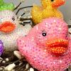 Handmade Rhinestone Duck: DIY Shiny Collectible Decorations, Creative Pasting Ornaments, Home and Office Decorations, Free Diamond Pasting Tools