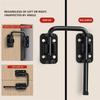 U Shape Zinc Alloy Doors Bolt,Patio Sliding Door Loop Lock,90/180 Degree Door Latches Locks,Child Safe Home Anti-theft Buckles