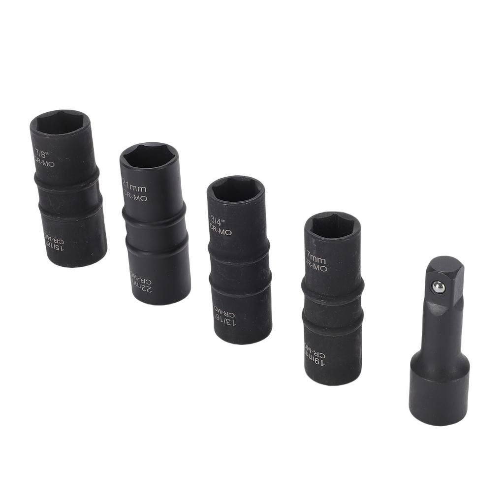 Lug Nut Socket Set 1 2 Inch Drive Double Ended Thin Wall Wheel Protector Nut Socket with 3 Inch Extension Bar