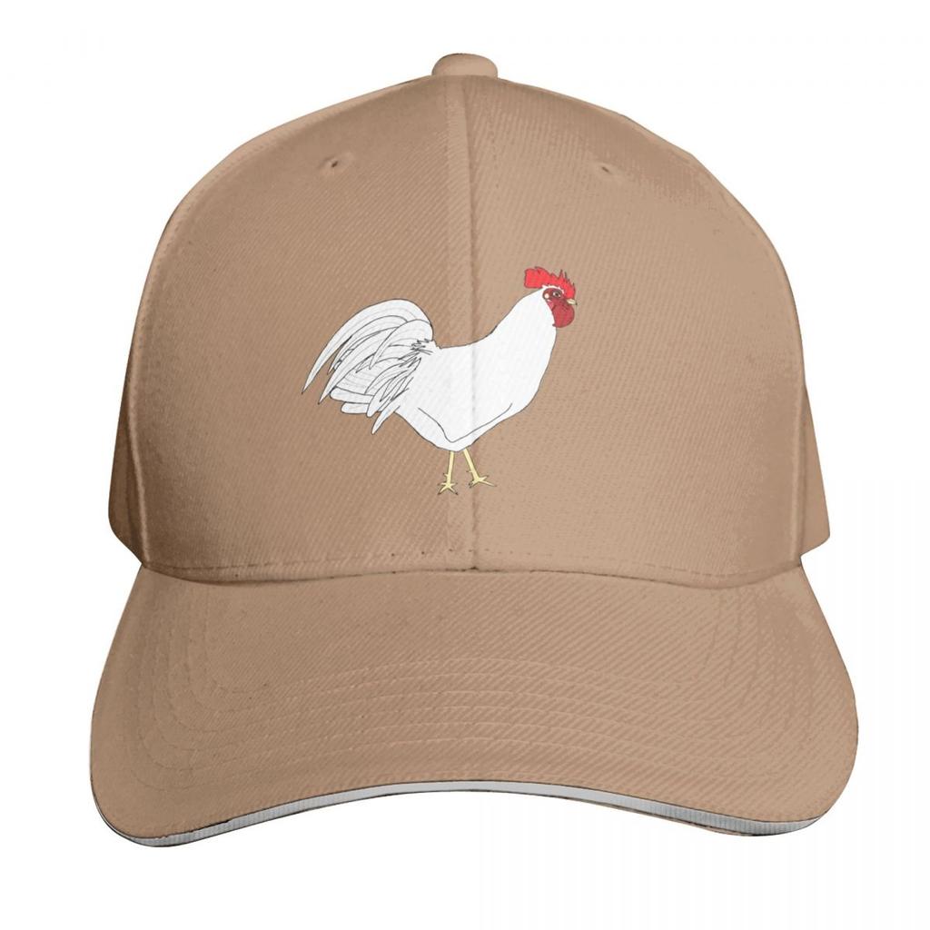 White Leghorn Chiqen Protector Baseball Cap Hat Unisex For The Sun Brand Unisex cap Unisexs big size hat fun hats Baseball Unisex Womens