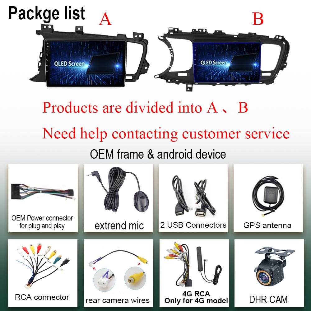 Car Radio Android 14 For KIA K5 Optima 2011 - 2015 Auto GPS Multimedia Player Stereo Touch QLED Screen Carplay NO 2DIN DVD WIFI