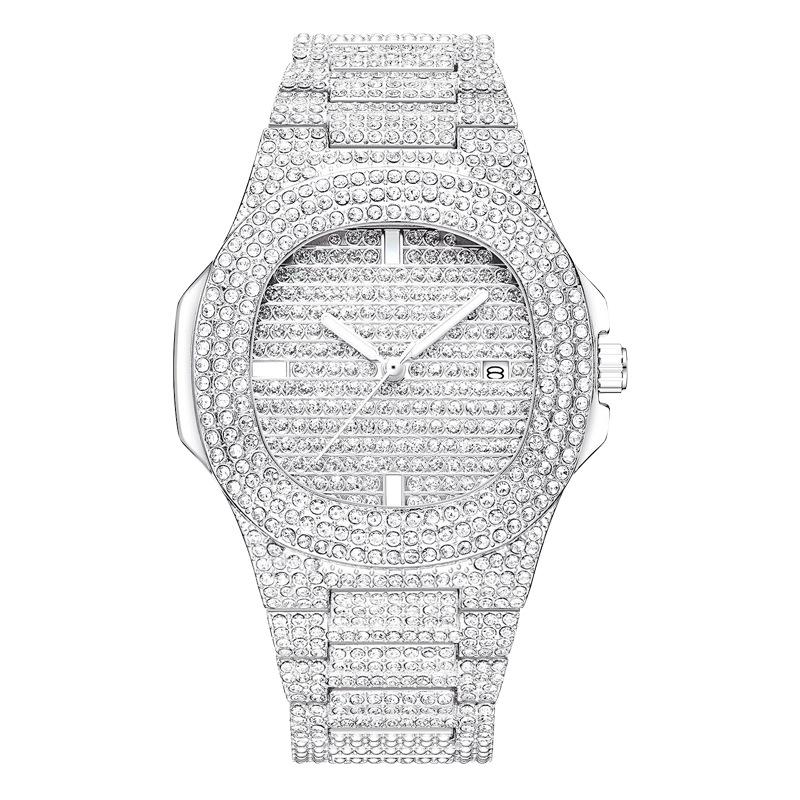 Men'S Full Diamond Women'S Watch Voguish Stylish Trendy Quartz Watch Women'S Watch Girls' WatchFashion Jewelry